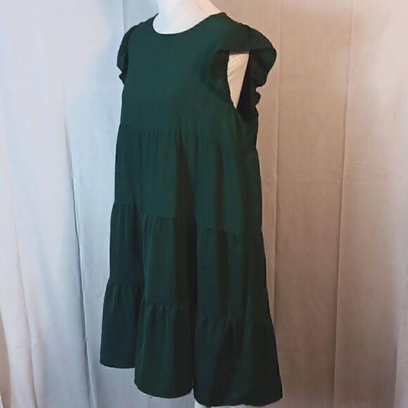 Kirundo Green Aline Swing Tier Dress - Picture 5 of 9